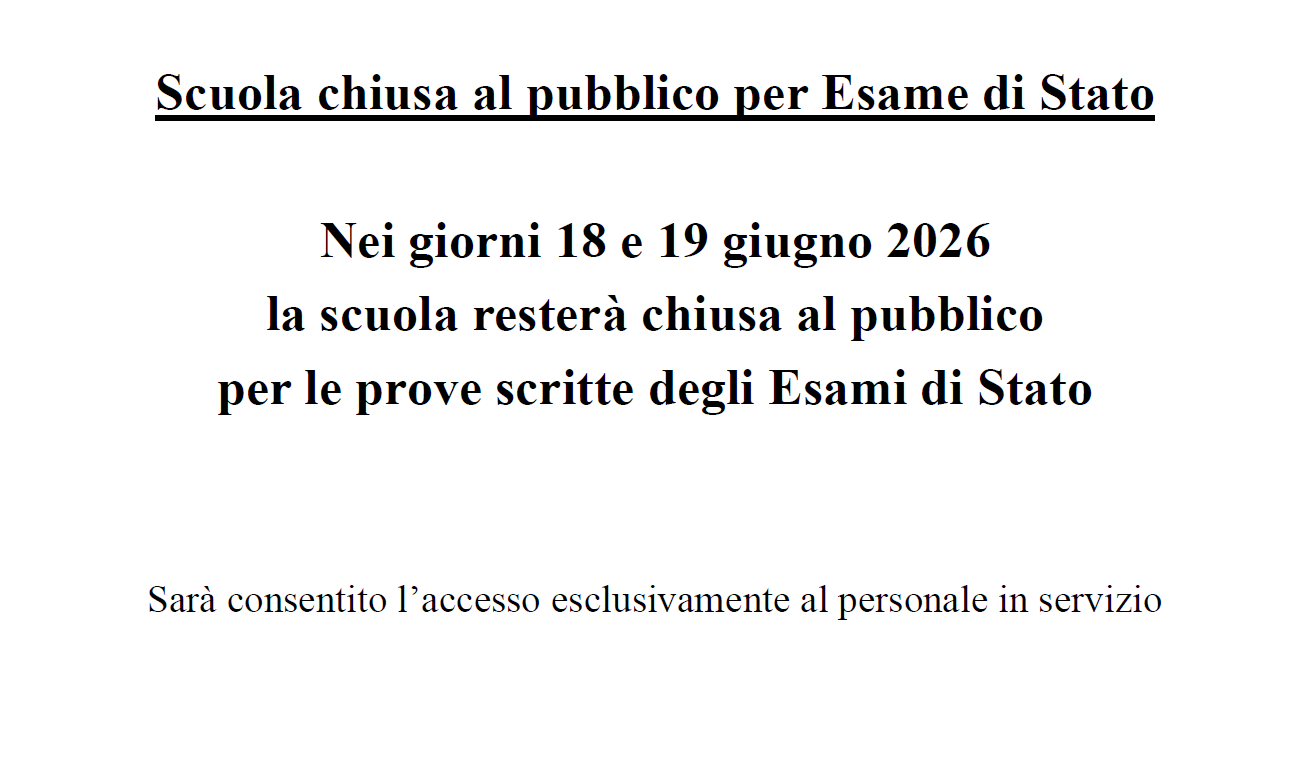 Chiusura 18-19 giugno 2026